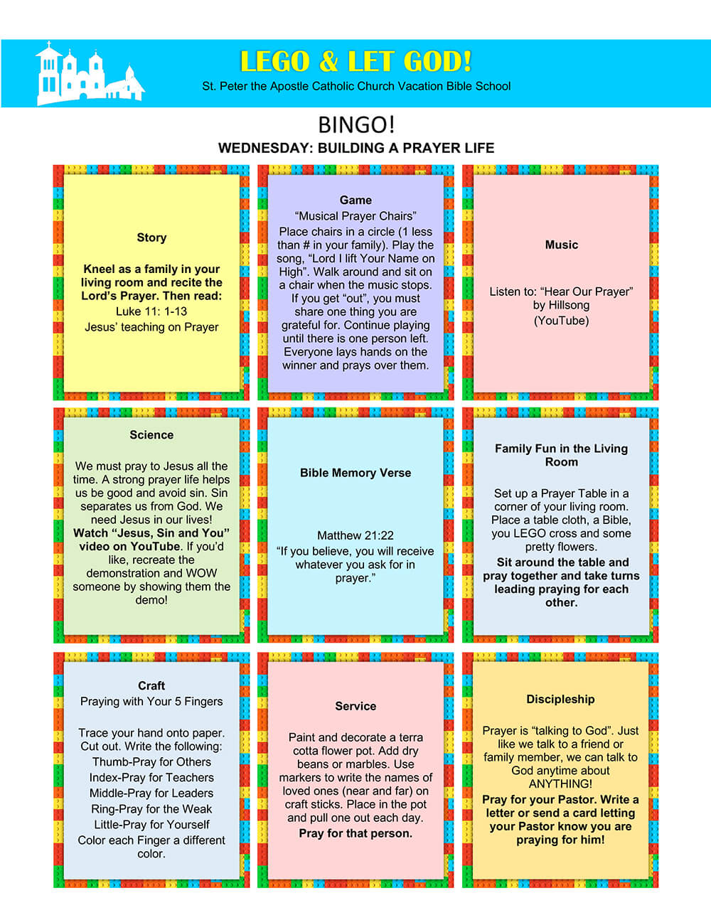 St. Peters VBS 2020 Bingo Cards Wednesday.docx